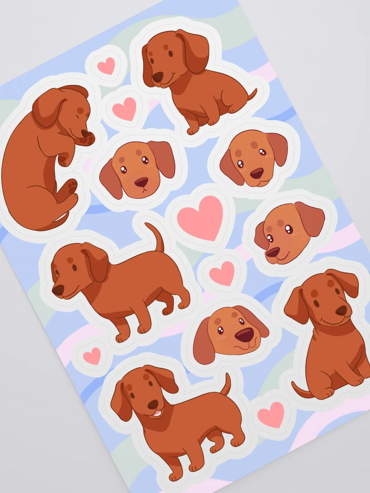 Whimsical Dachshund Delight Sticker Sheet product image (2)