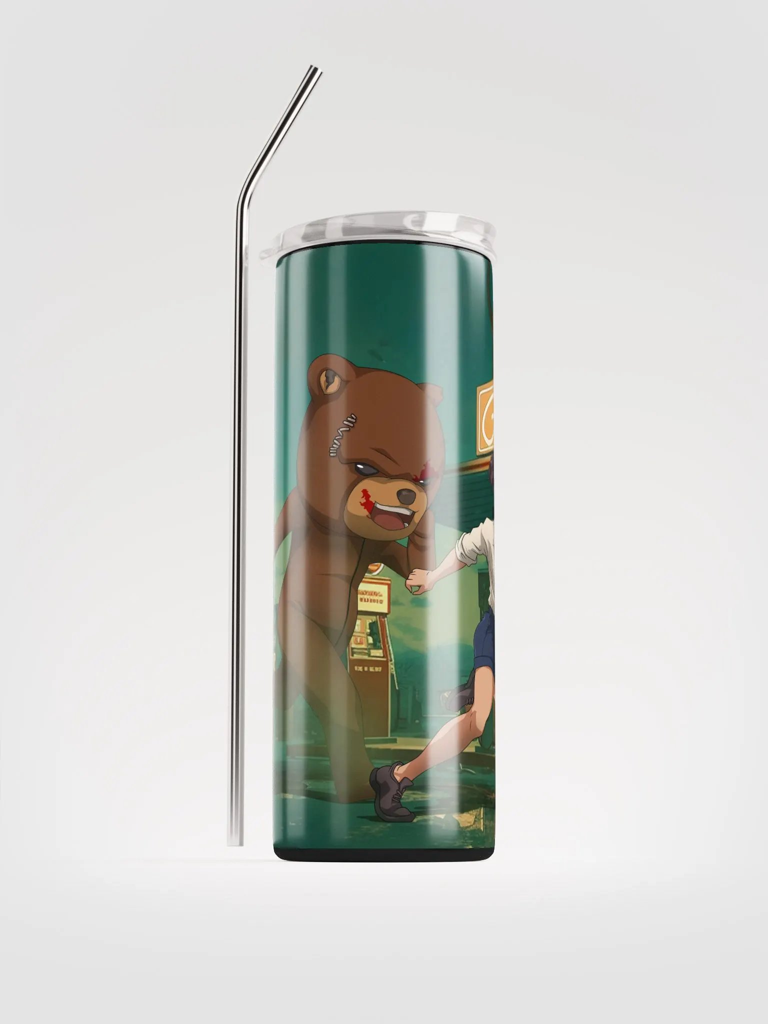 Booty Cheeks -tumbler w/straw product image (1)