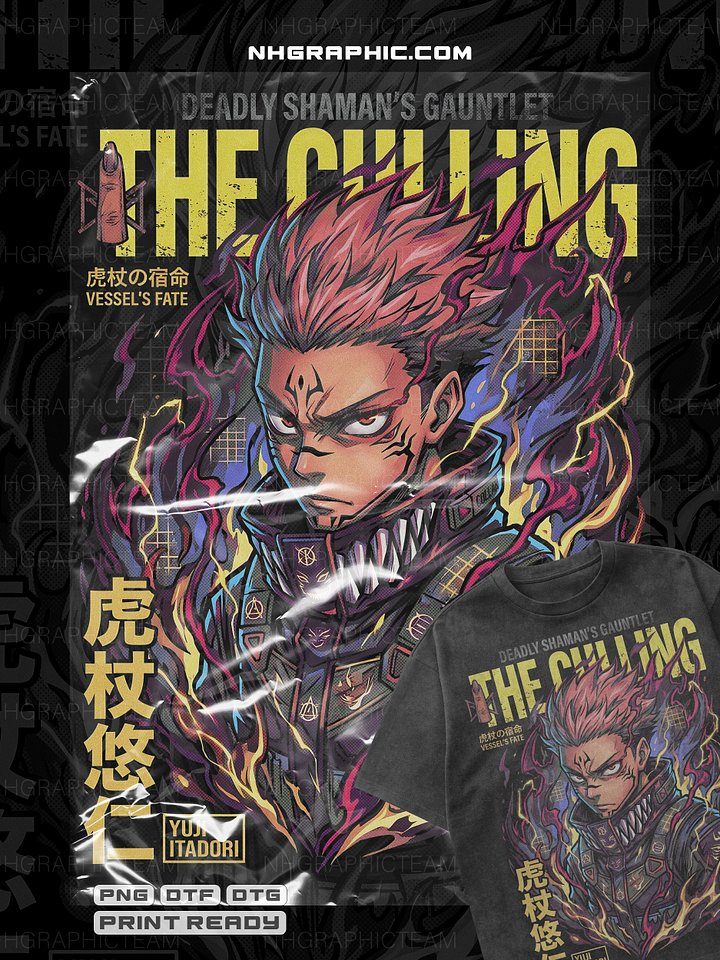 Jujutsu Kaisen Season 3 Exclusive Halftone tshirt PNGs product image (2)