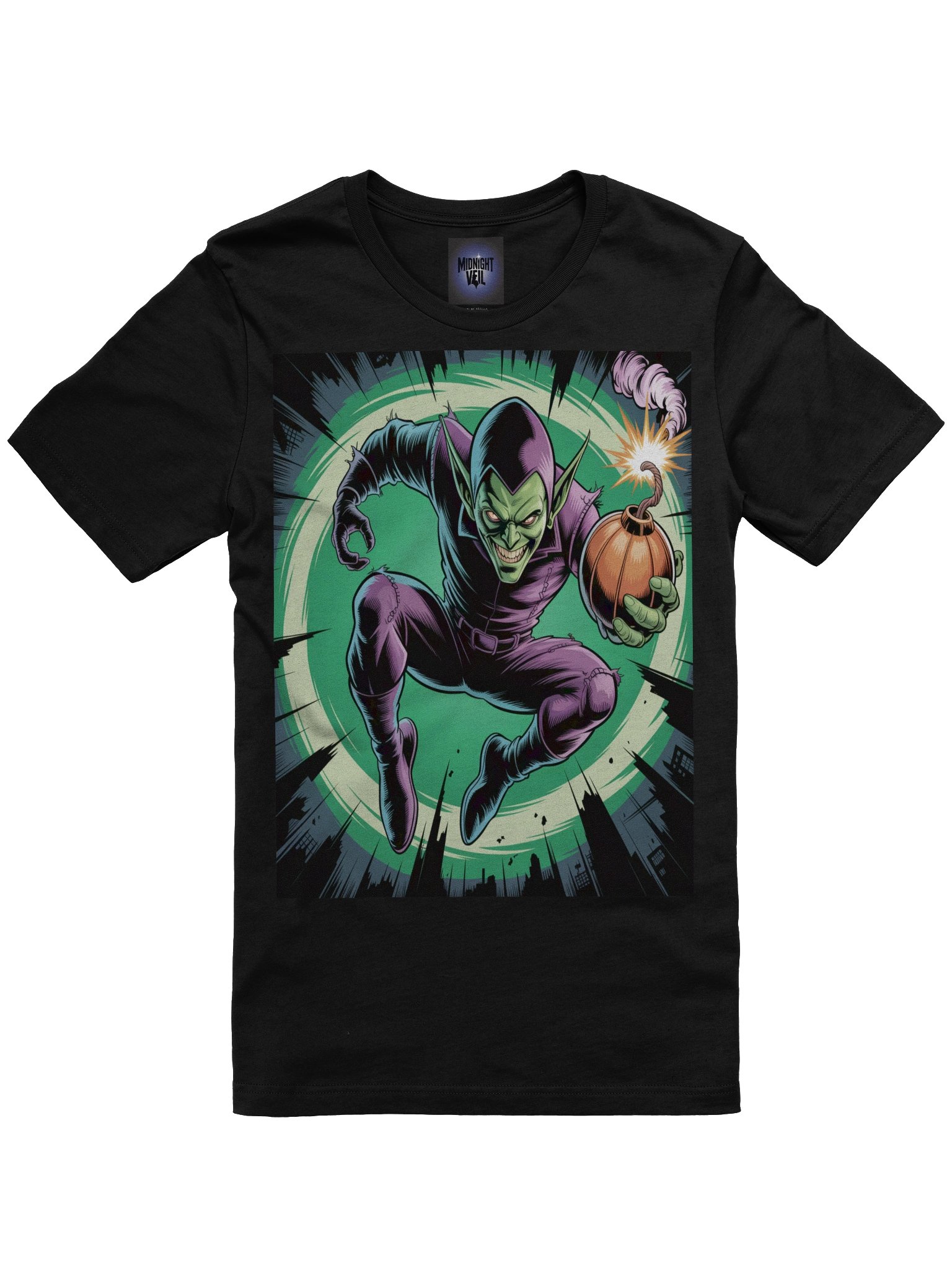 Green Goblin Glider Fury Supersoft T-Shirt – Pumpkin Bomb Blitz product image (3)
