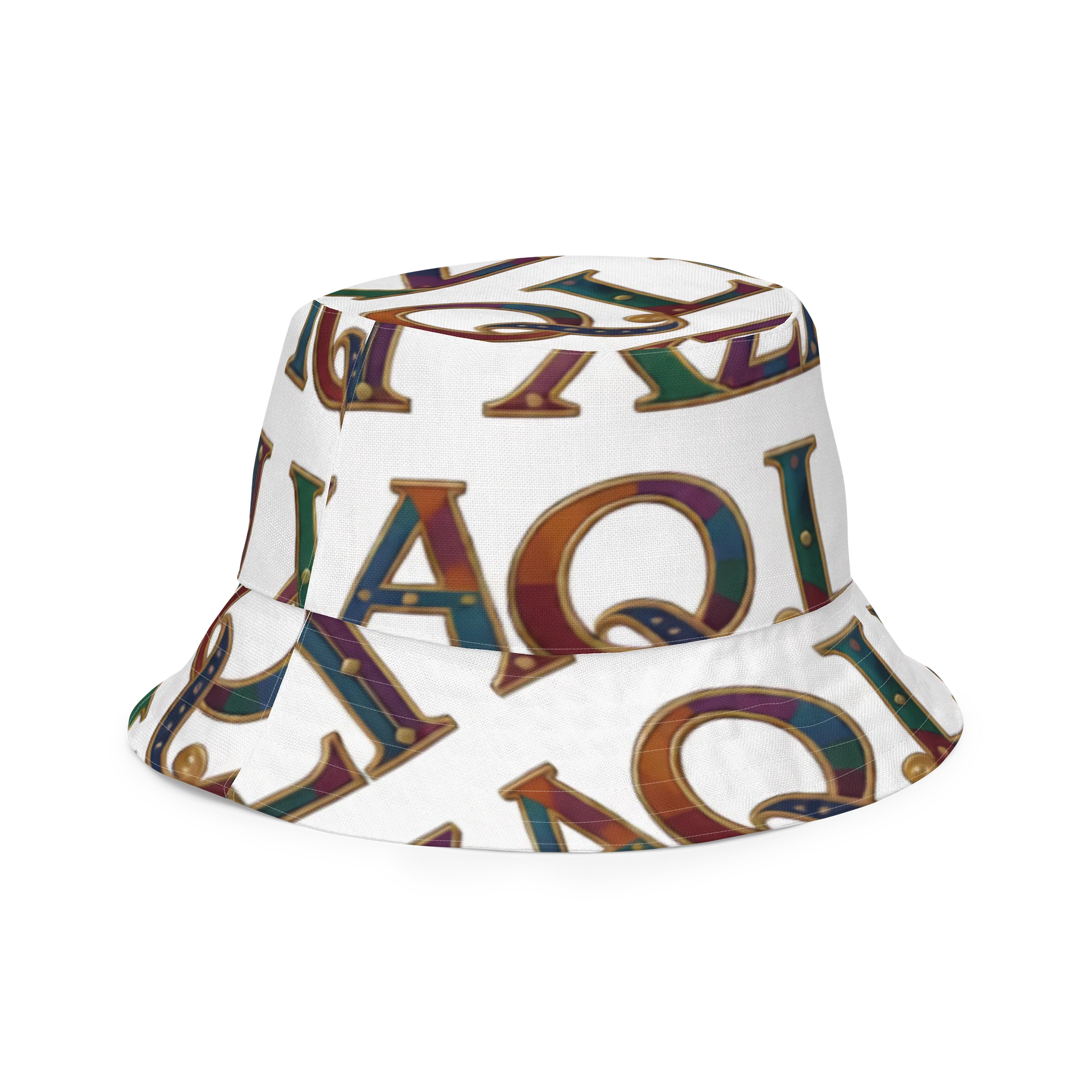 XZAQLI Monogram Bucket Hat (White) product image (3)