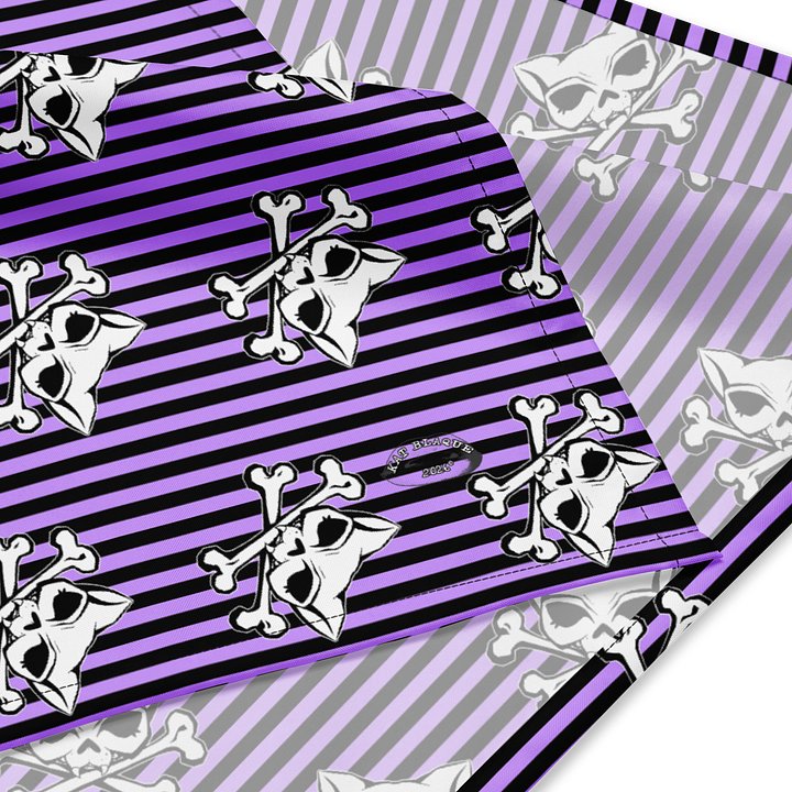 Copy of Blaque and White Stripped Kat Skull Bandana product image (4)