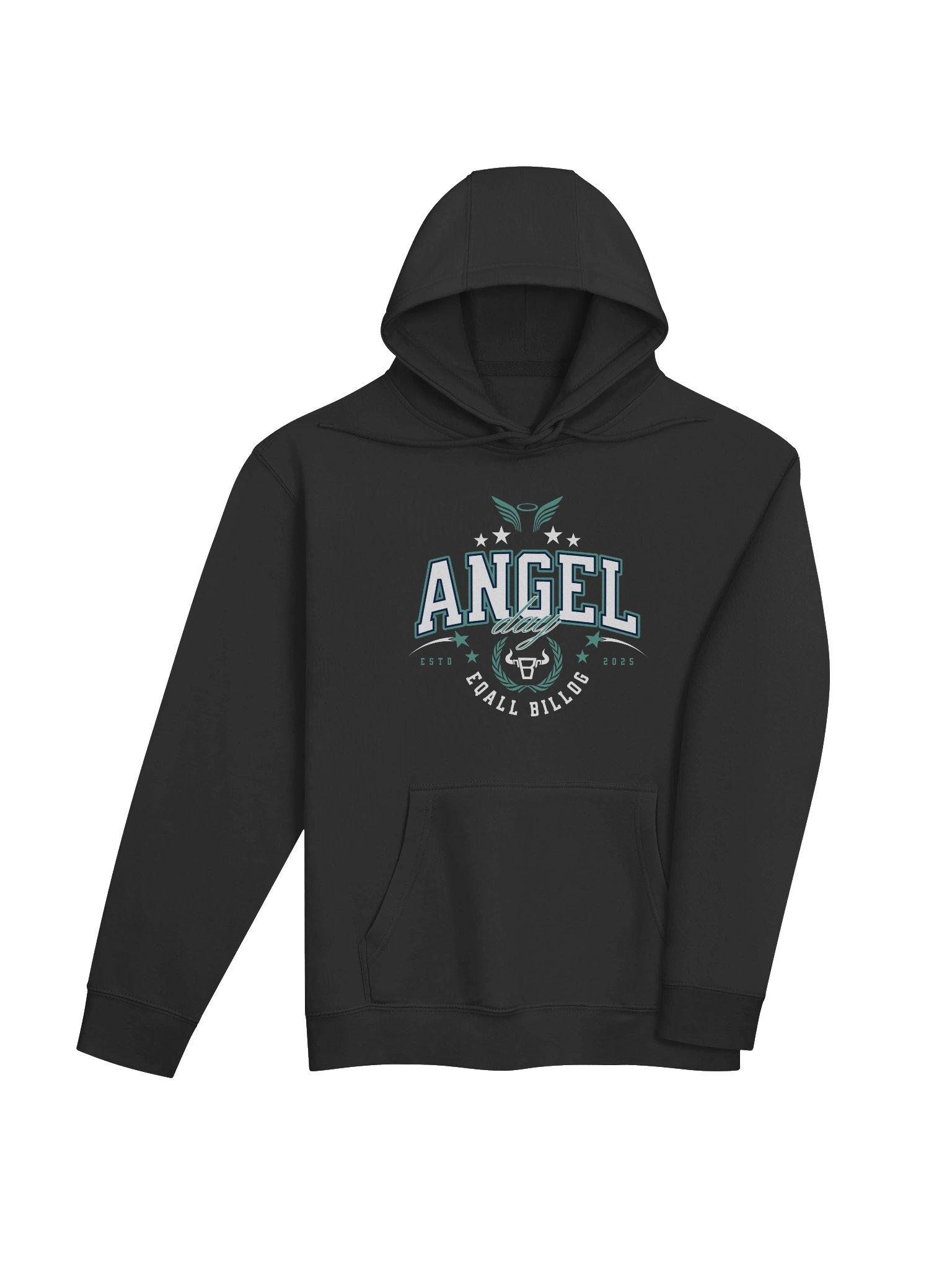 Premium_ANGEL Day Collection_EQALL® Billog Campaign_Hoodie - Turquoise / White product image (4)