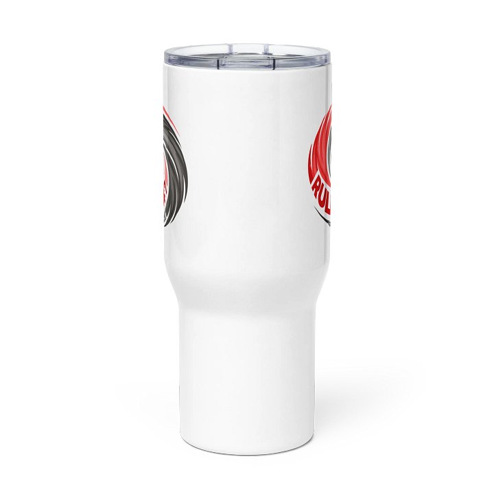 Rule #7 Stainless Steel Travel Mug Pewter and Red product image (3)