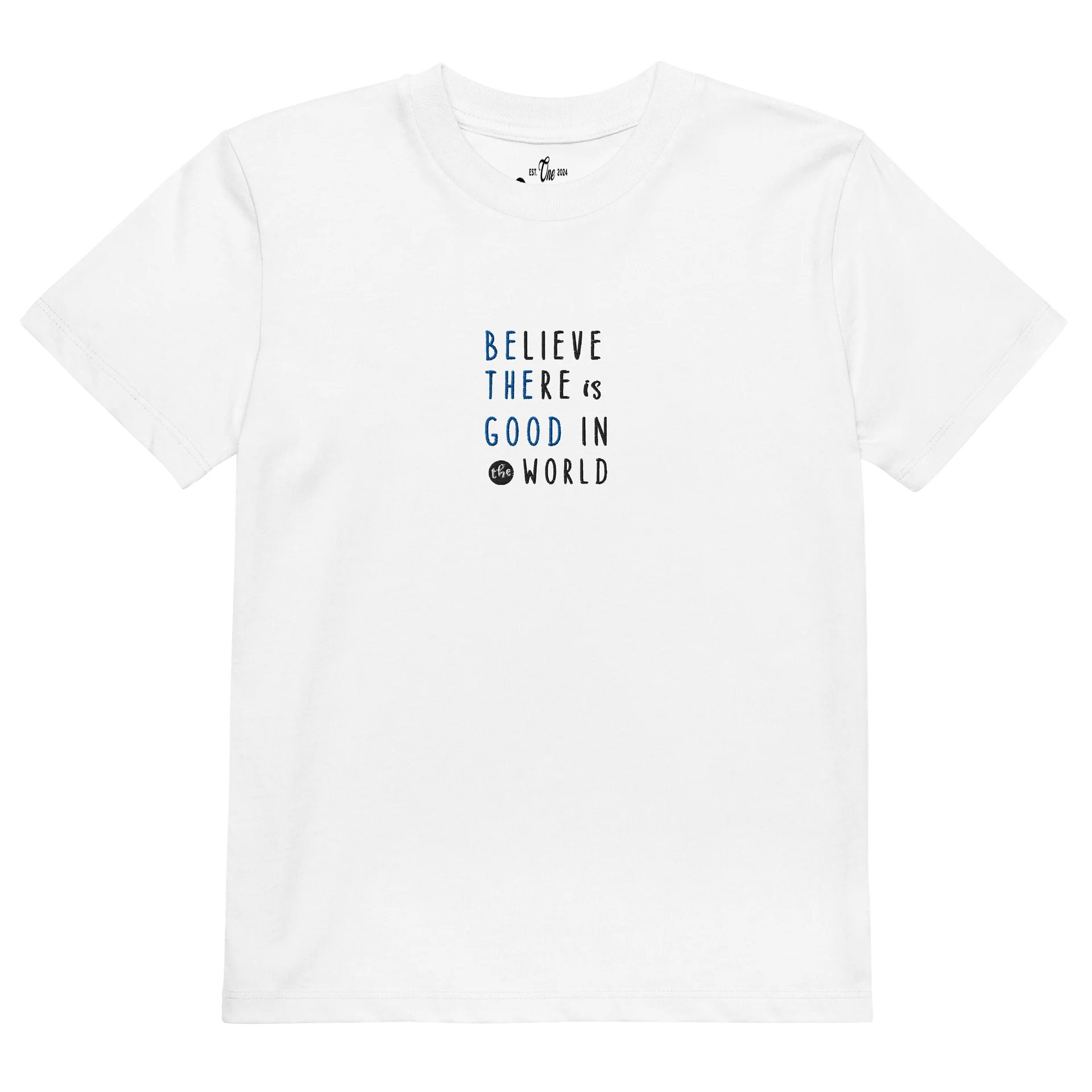 Believe There Is Good in the World Organic Youth T-Shirt | Inspirational Kids Graphic Tee product image (9)