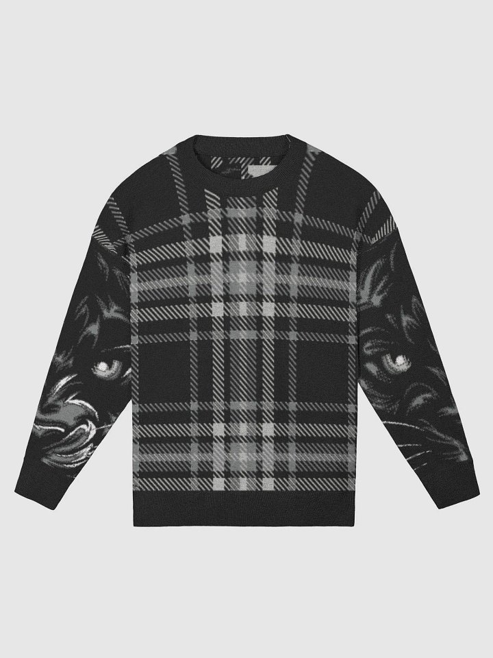 Panther Plaid Relaxed Crewneck Sweater product image (9)