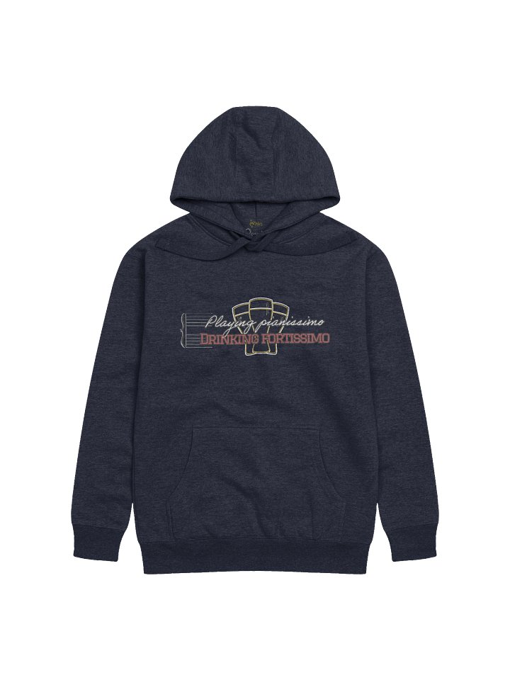 “Playing pianissimo. Drinking fortissimo.” Premium Hoodie – Where Classical Meets Rockstar Energy product image (3)