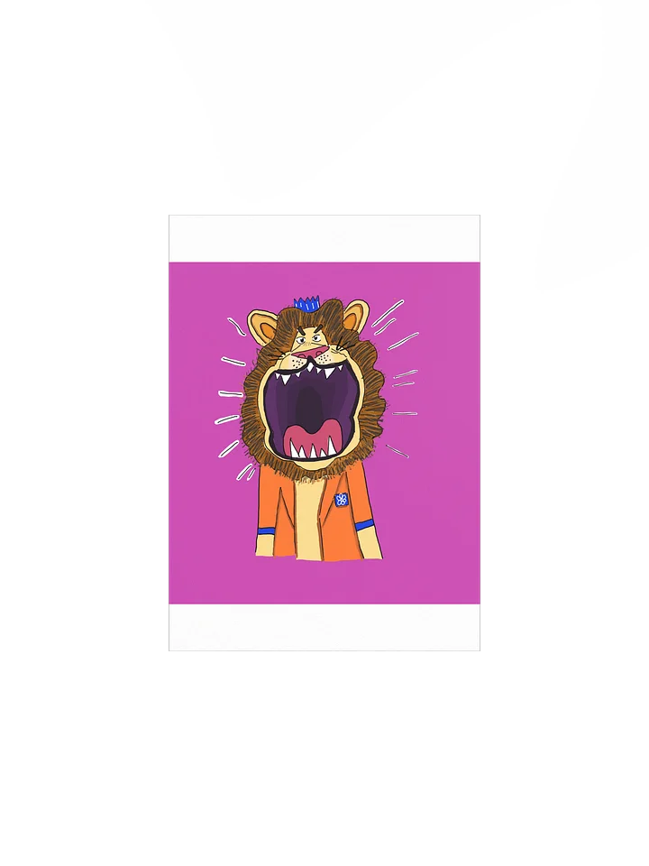 "Stop lion around and get to work" Print product image (1)