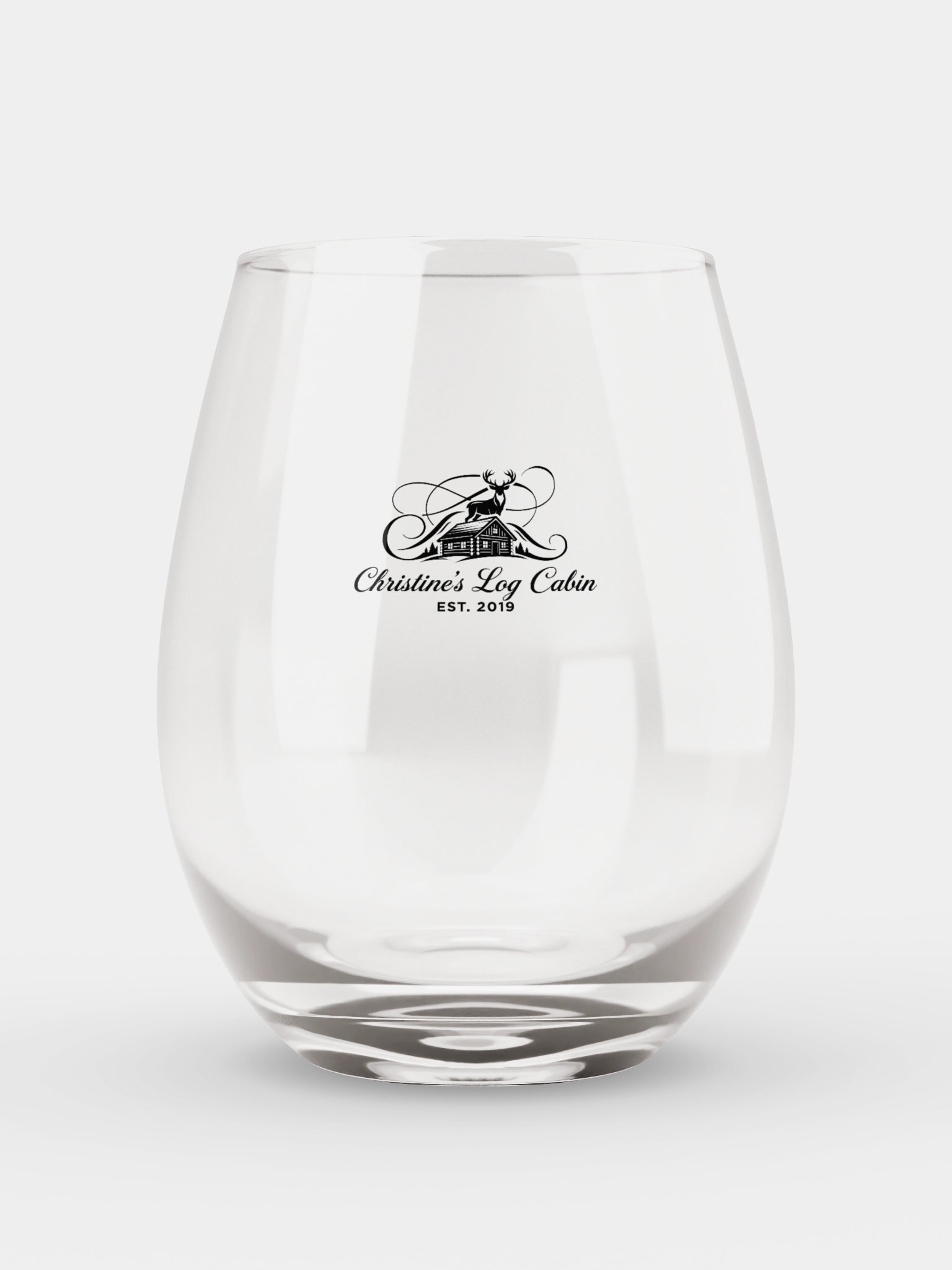 Christine's Log Cabin Stemless Wine Glass product image (1)