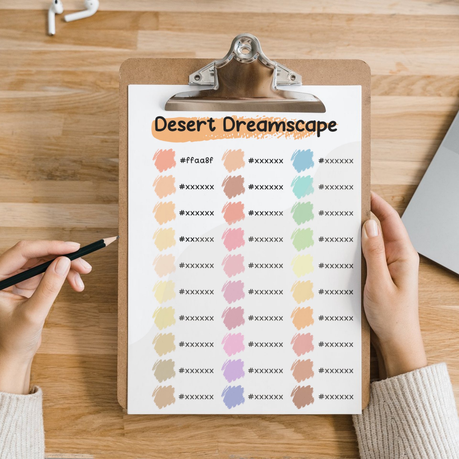 Desert Dreamscape Procreate Color Palette with HEX Codes ★ DIGITAL ★ product image (4)