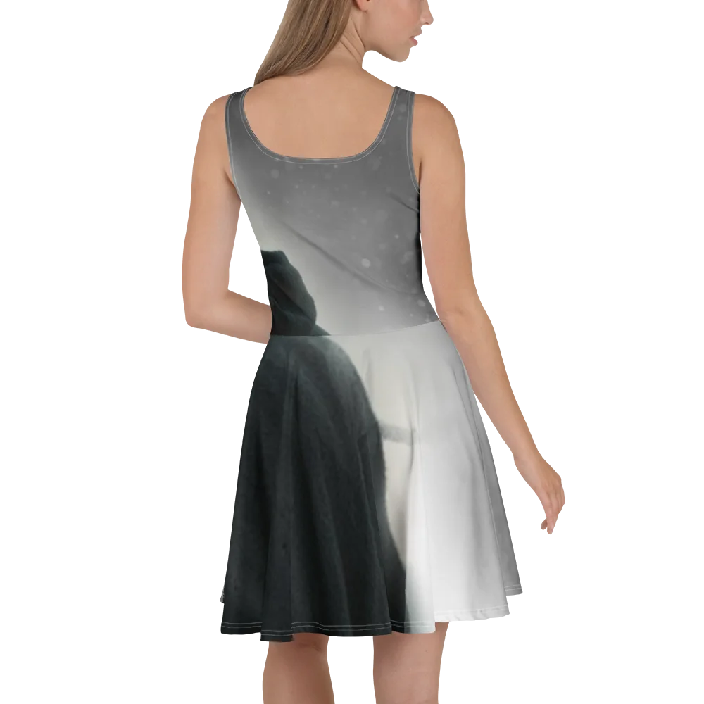 Halo-Back All-Over Print Skater Dress product image (4)
