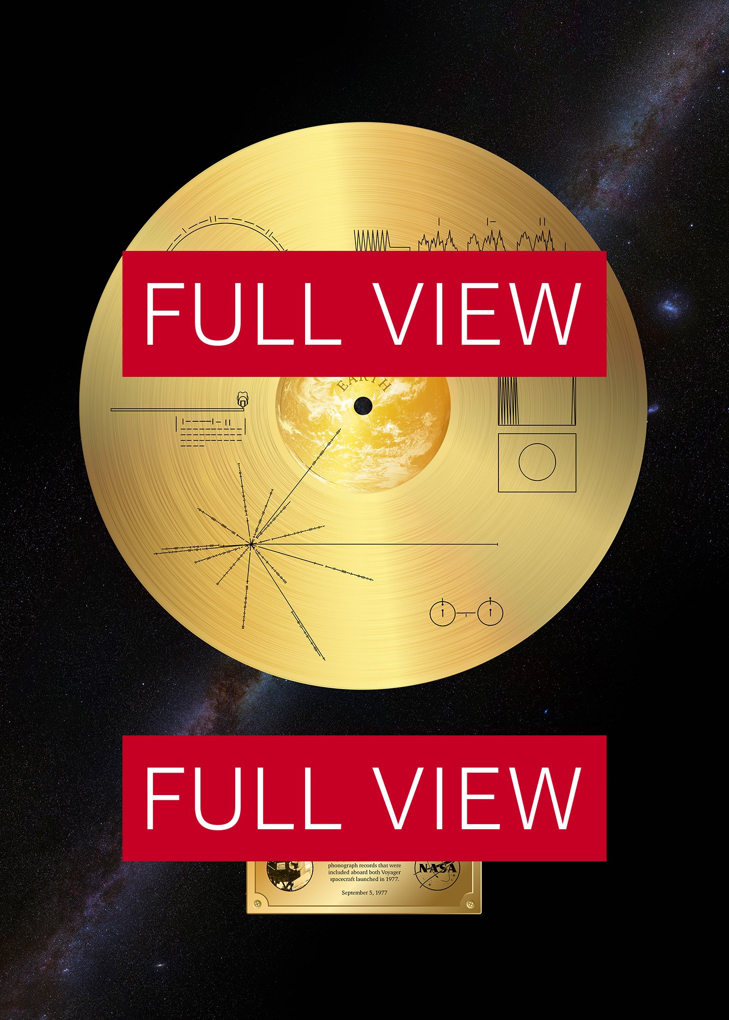 NASA Voyager 1 Golden Record — space poster, science print product image (4)