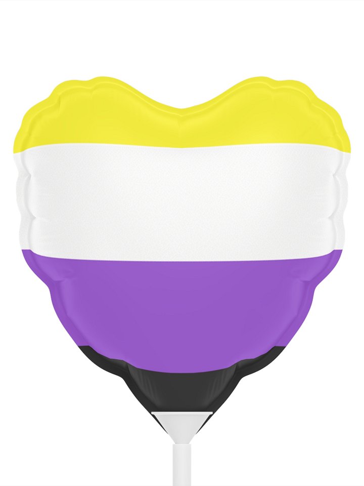 Non binary heart balloon product image (1)