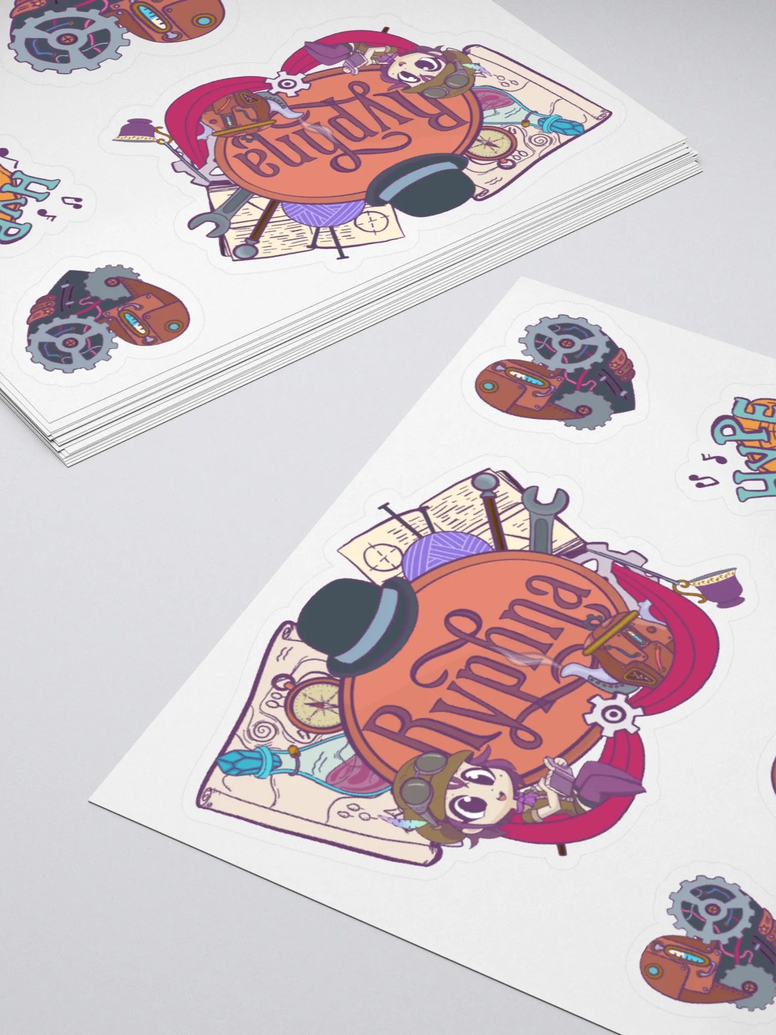 Steampunk Emote Collection - Die Cut Sticker product image (4)