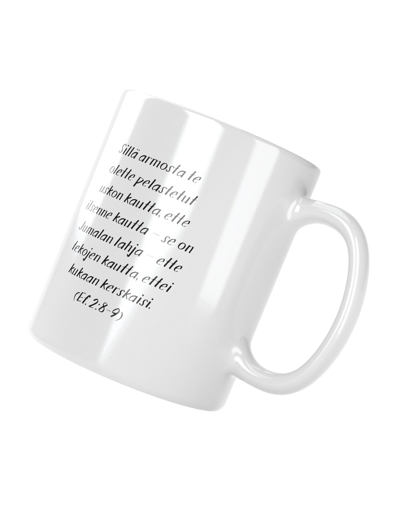 Usko Shopin valkoinen muki Ef. 2:8-9 product image (4)
