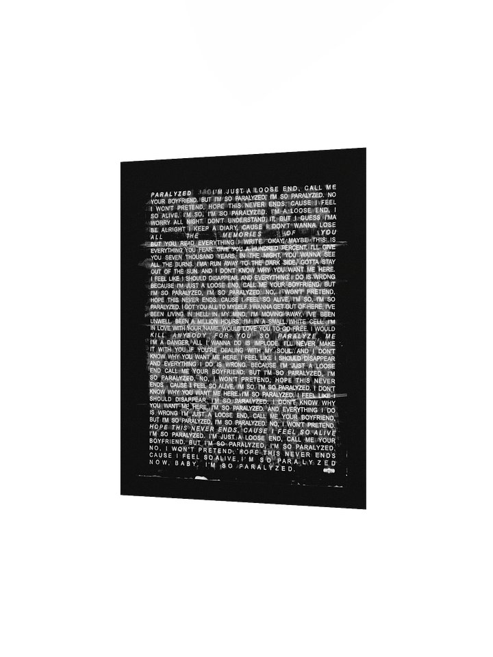 PARALYZED BLACKOUT POSTER product image (4)