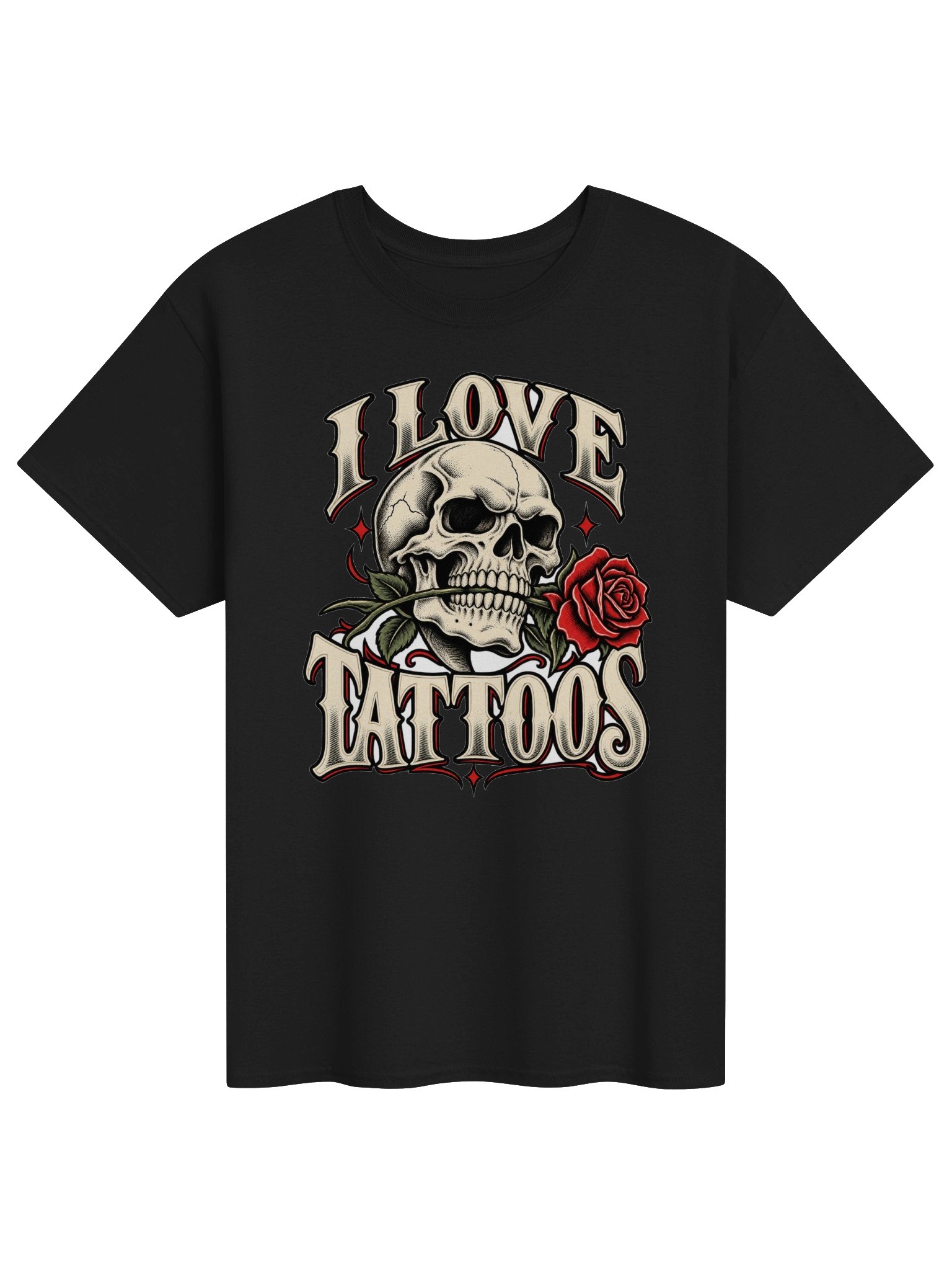 Skull & Rose Tee — I Love Tattoos product image (1)