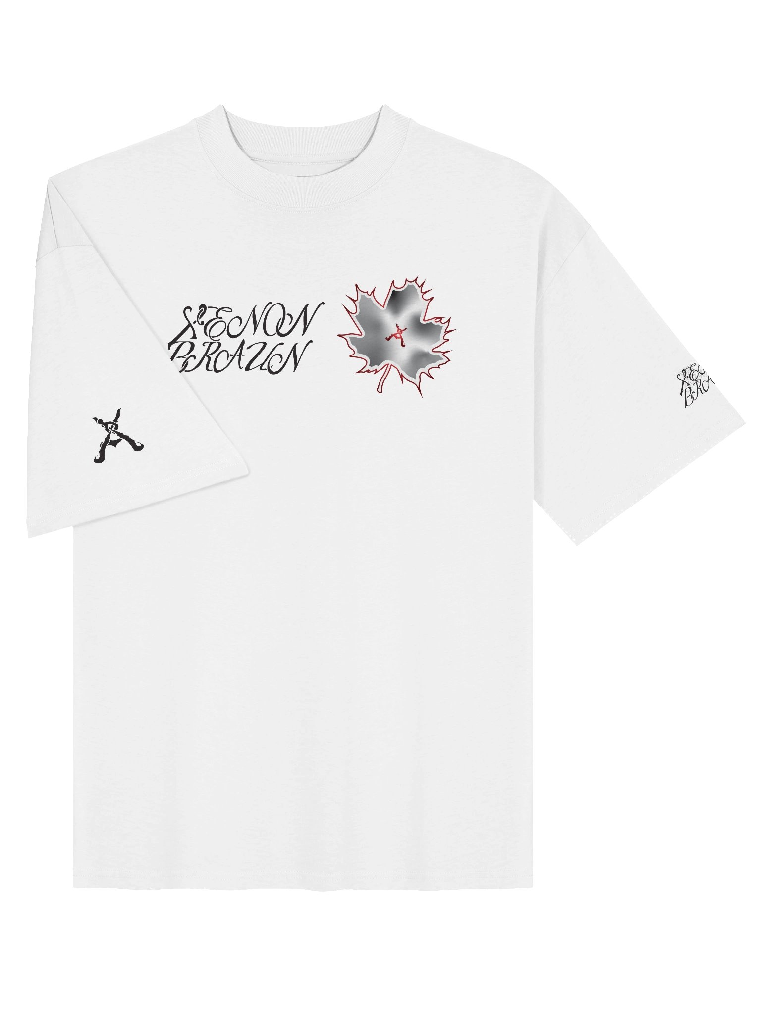 Xenon Braun Maple Leaf Shirt White product image (3)