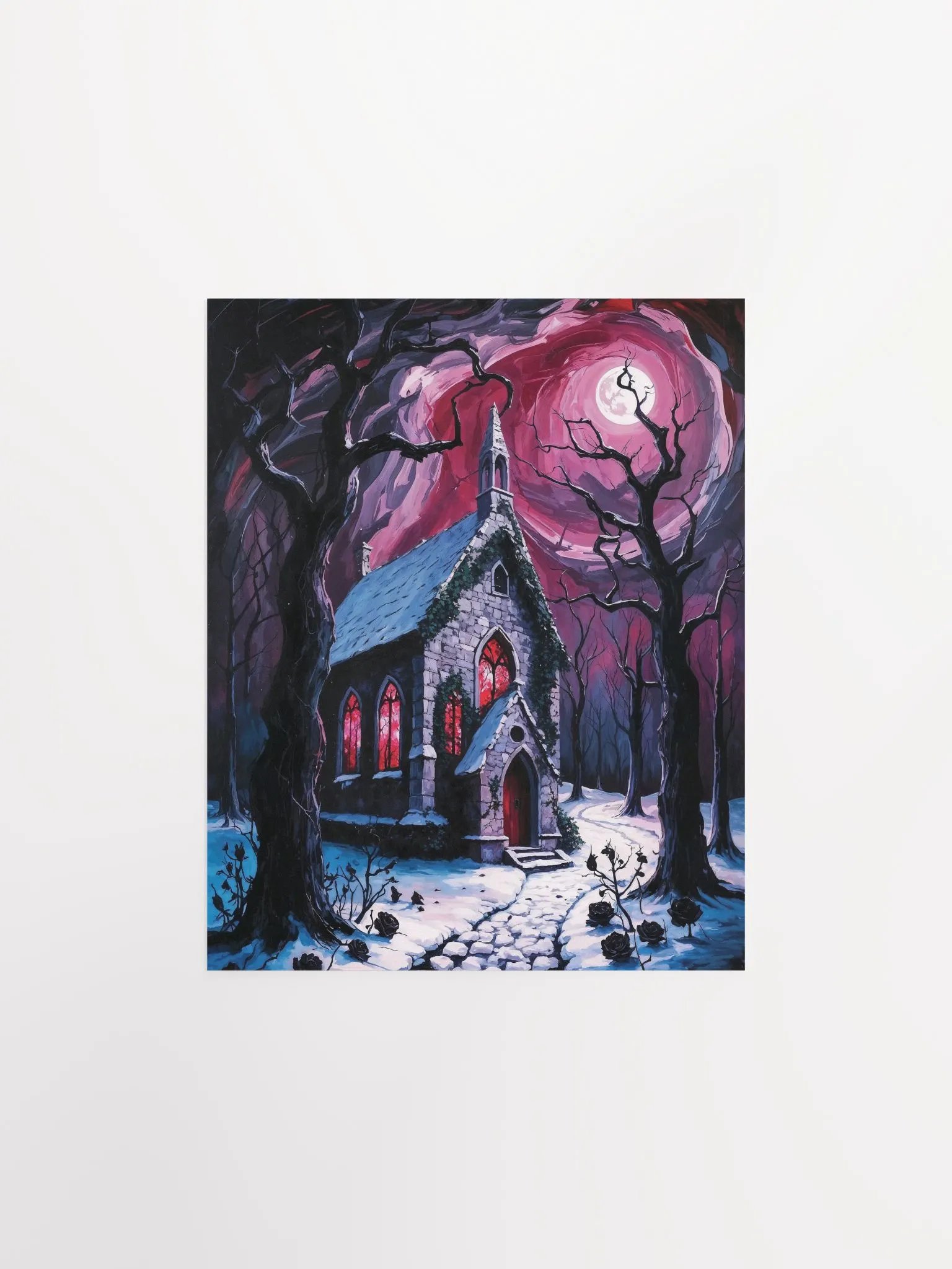 Gothic Moonlit Church Poster product image (5)