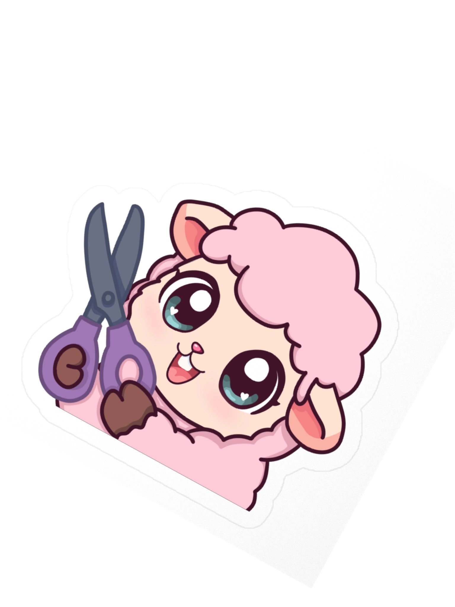 Sheep holding Scissors sticker product image (5)