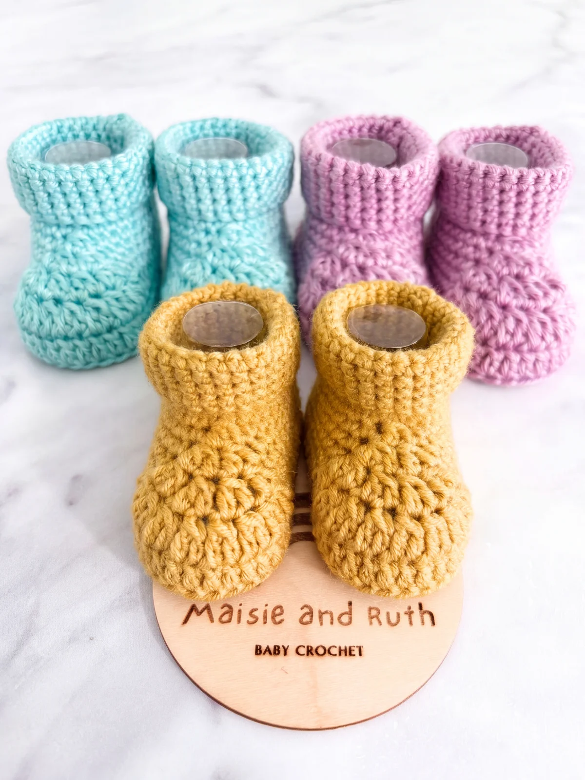 Cozy Steps Baby Booties Crochet Pattern product image (10)