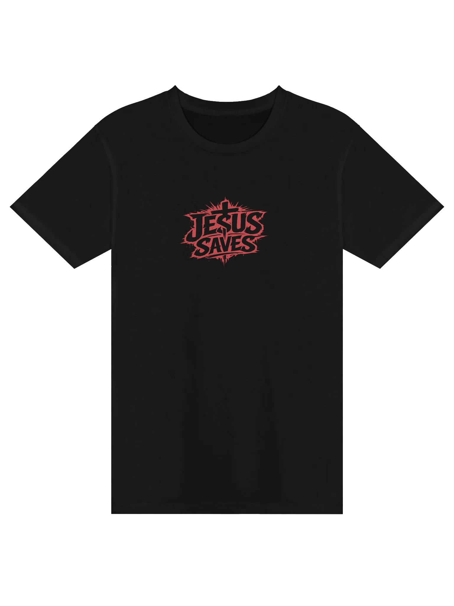 Jesus Saves T-shirt (red text) product image (2)
