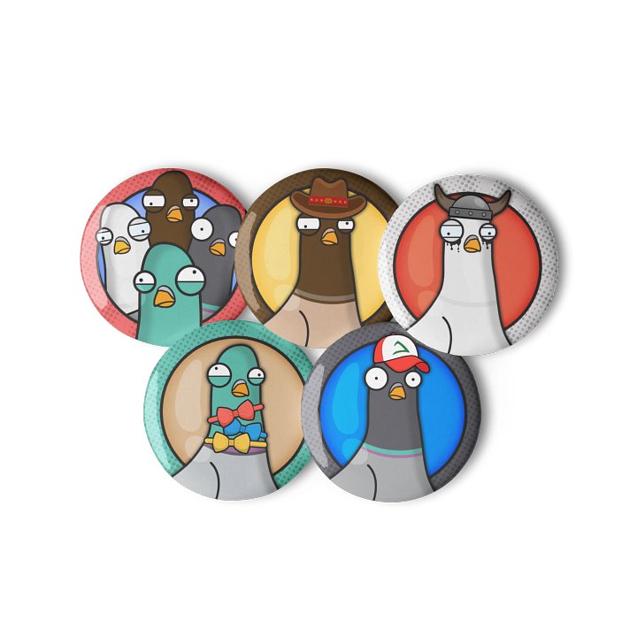 Pigeon Badges (Set A) product image (2)