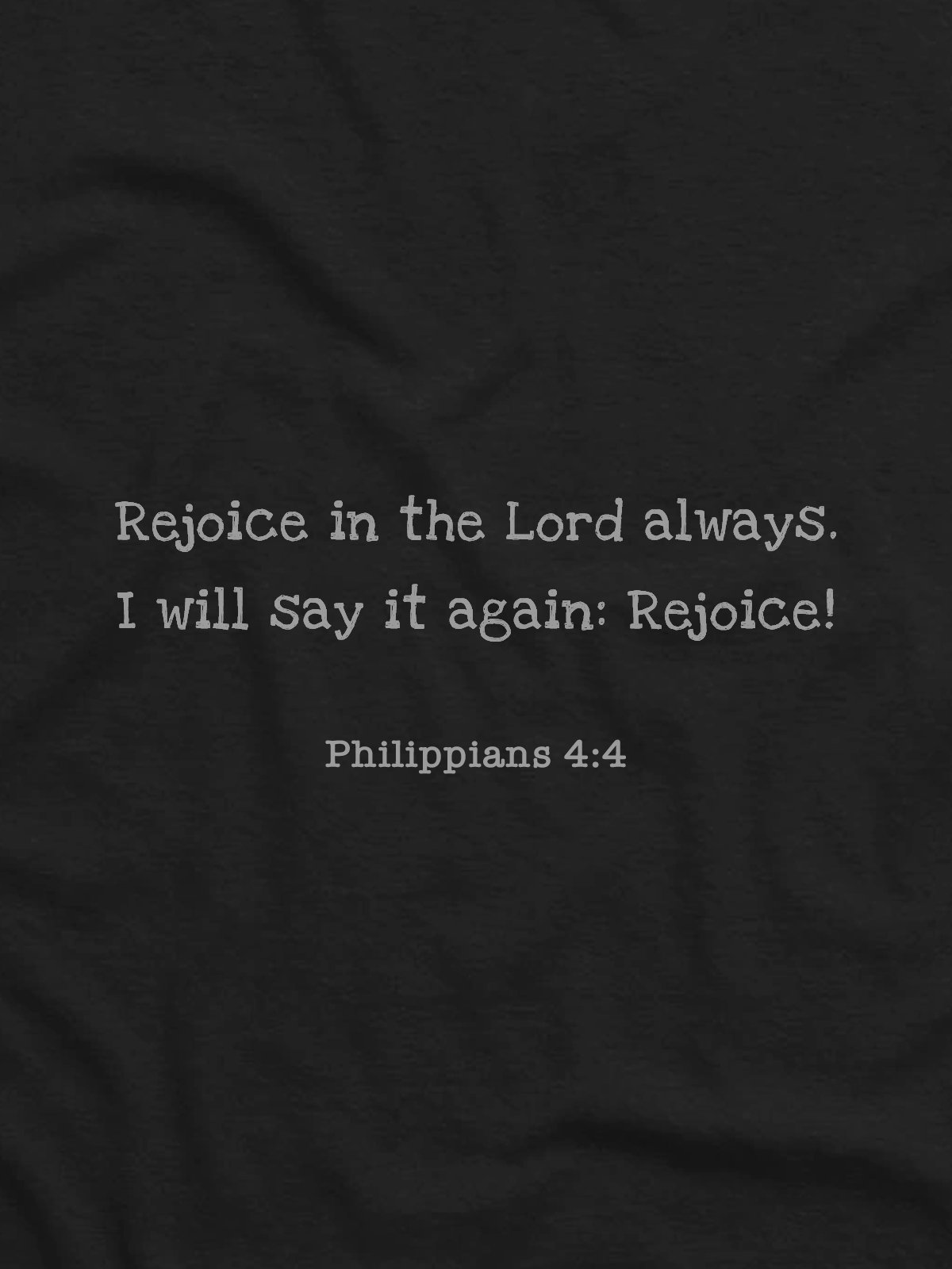 "Rejoice" t-shirt (black) product image (7)
