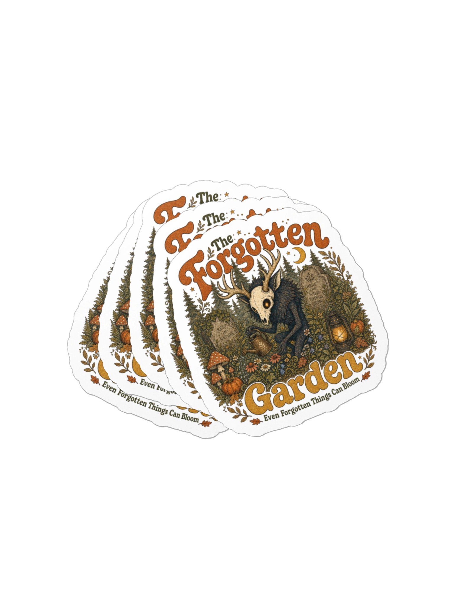 The Forgotten Garden Gothic Deer Skull Sticker product image (13)