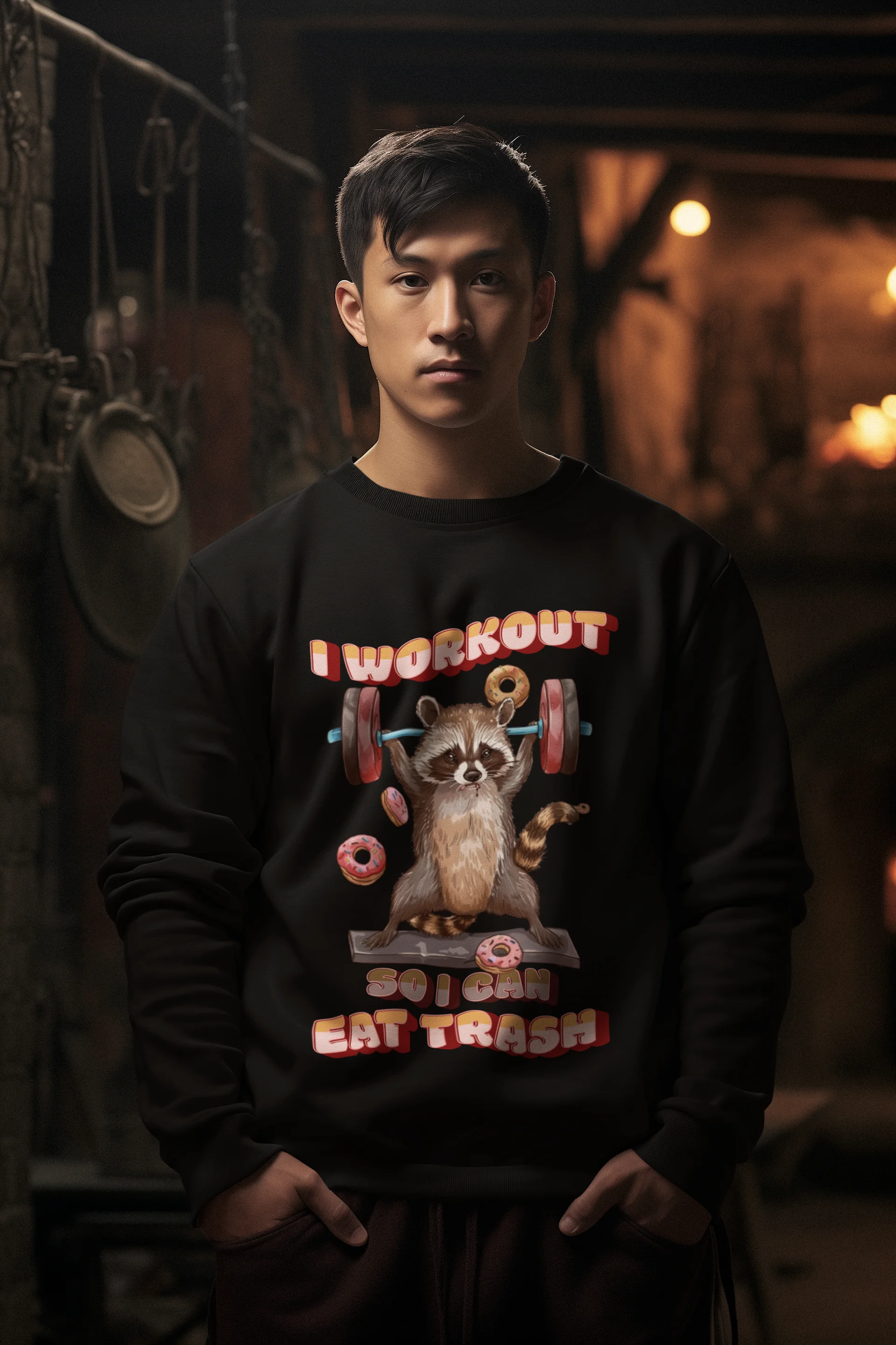 I Workout So I Can Eat Trash Sweatshirt (Unisex) product image (3)