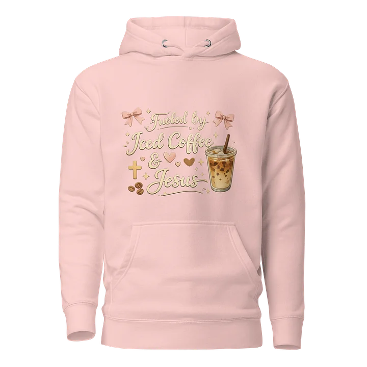 Fueled by Iced Coffee & Jesus™ Pink Hoodie product image (2)