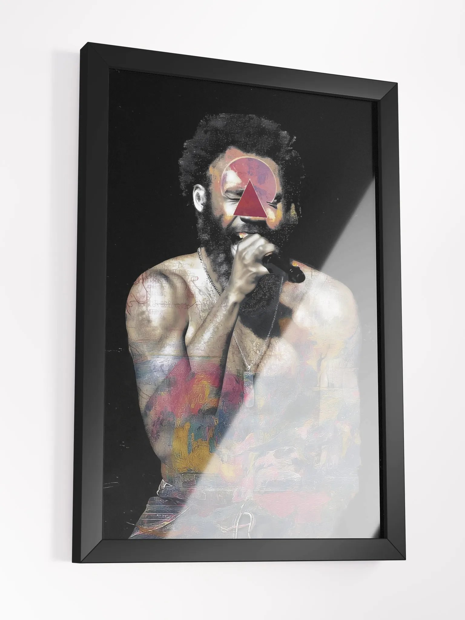 Childish Gambino Vibrant Ayous Wood Framed Matte Poster product image (6)