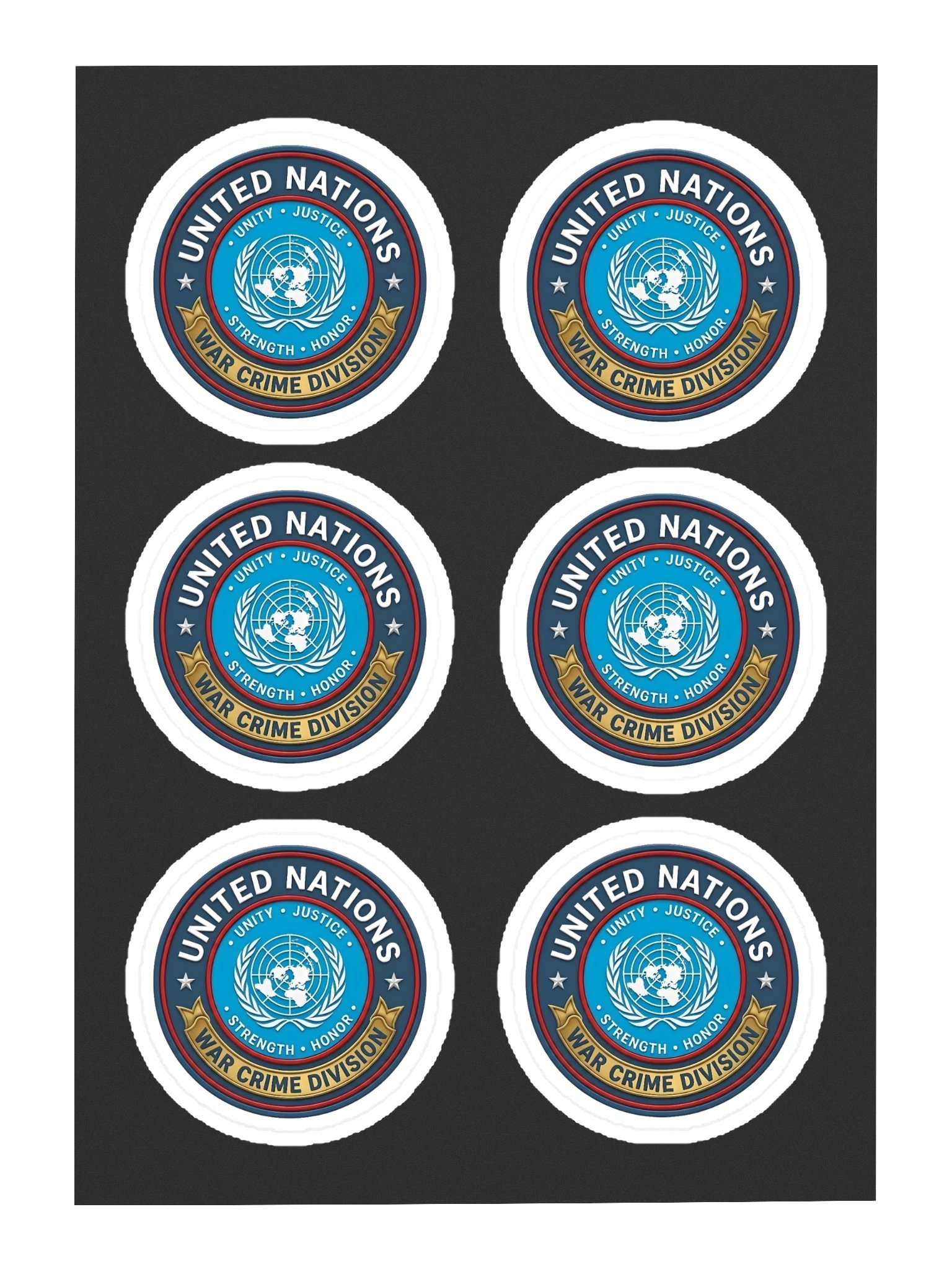 United Nations War Crime Division Stickers product image (3)