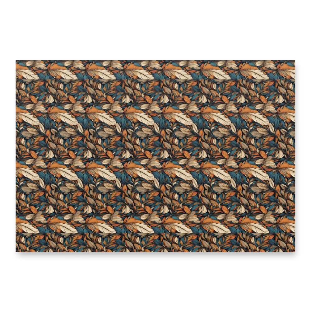 Earthy Leaves and Feathers Wrapping Paper Set product image (5)