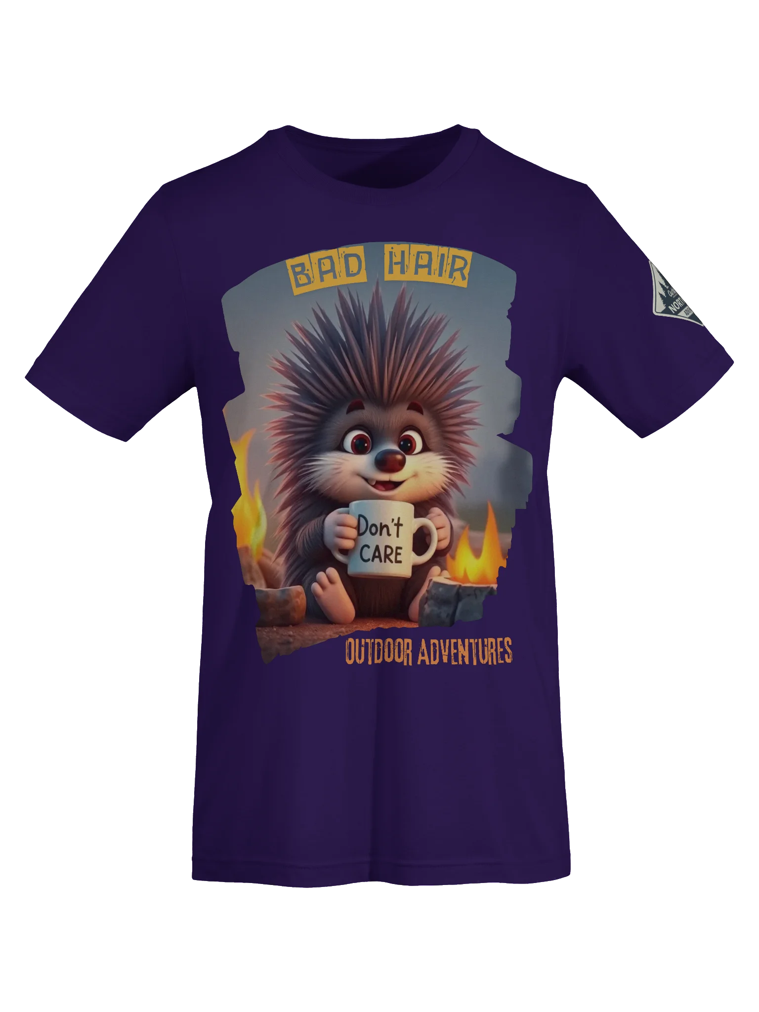 “Bad Hair, Don’t Care” Porcupine T-Shirt product image (7)