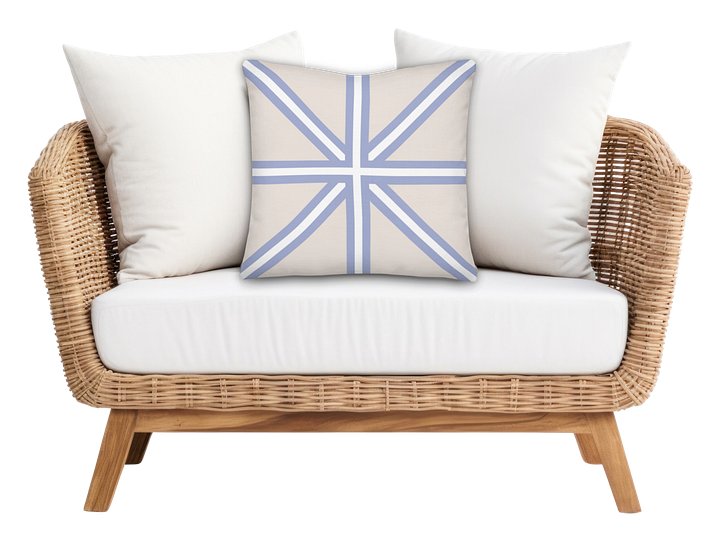 HAMPTONS CLASSICS - BLUE CROSS II THROW PILLOW - maritimes Kissen product image (2)