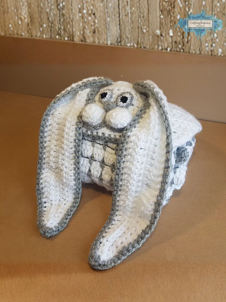 Crochet Hooded Bunny Blanket Pattern – Adult & Child Sizes (PDF Pattern) product image (2)