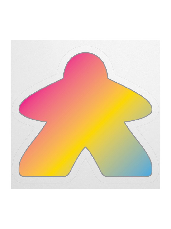 Pansexual Pride Gradient Meeple Sticker product image (1)