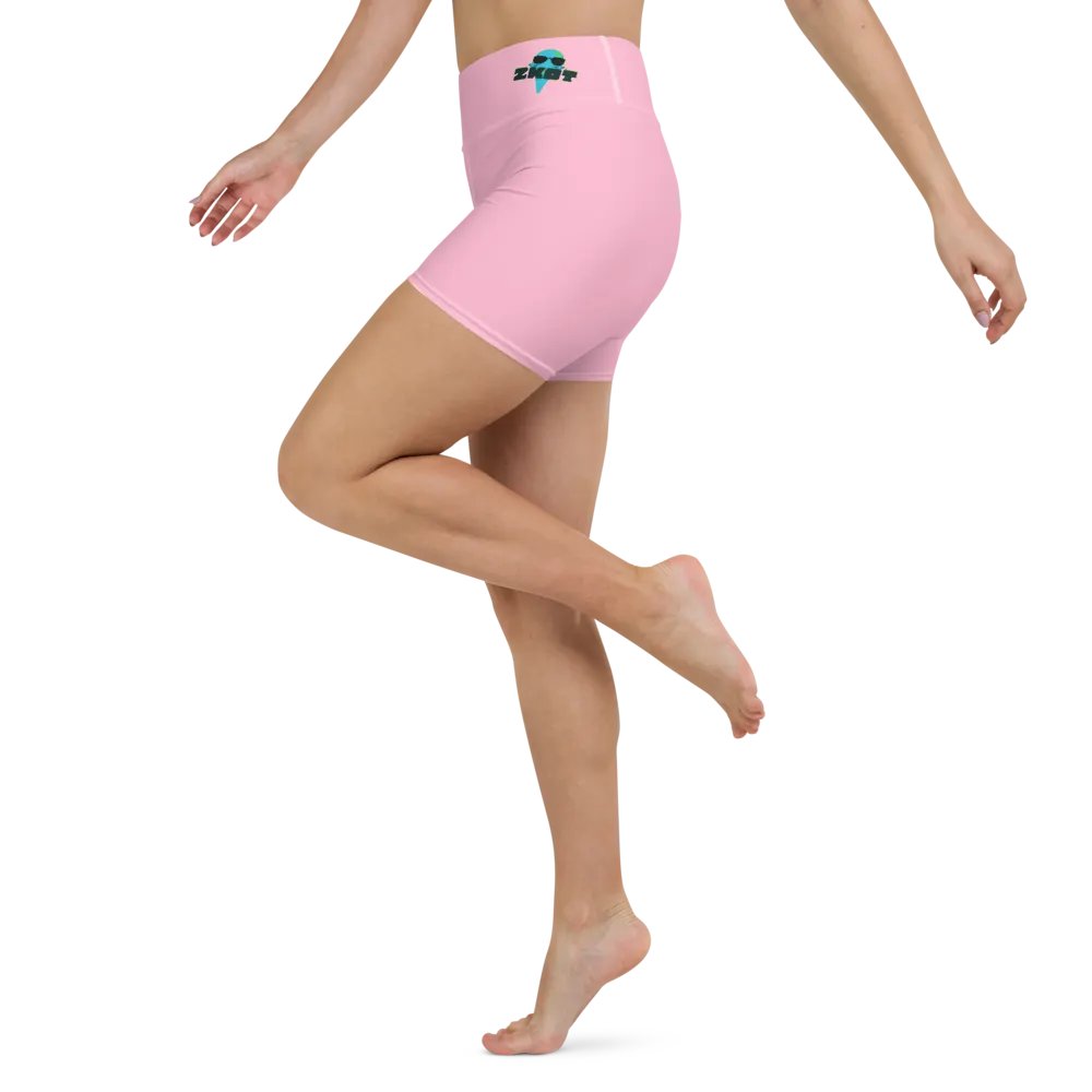 Women's Cotton Candy Pink ZKOT Yoga Shorts - Show your Support with Style - Womenswear product image (3)