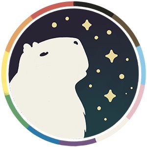 sticker : starry capy - rainbow flags product image (1)