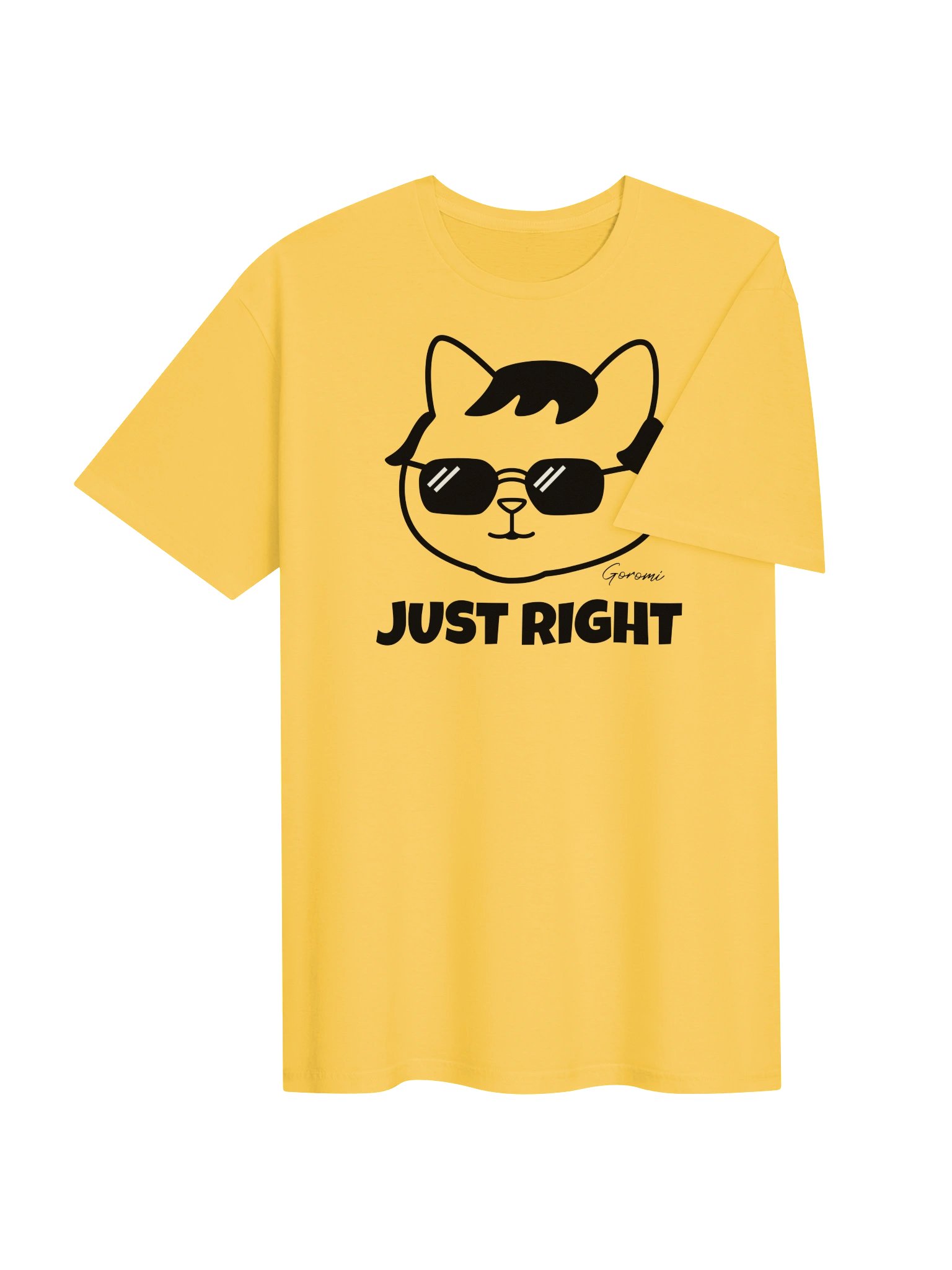 Goromi the Cat (JUST RIGHT) - Unisex Adult Super Soft Lightweight T-shirt product image (3)