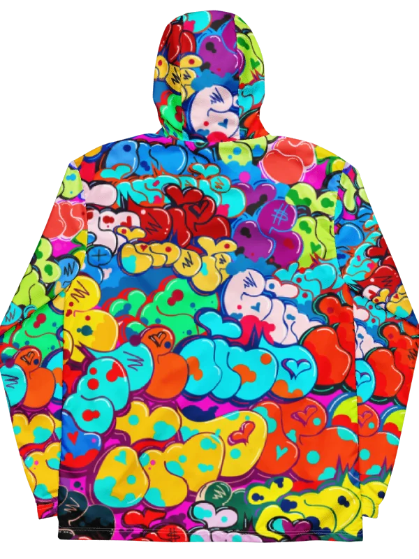 INDIE184 BUBBLE PATTERN ALL-OVER WINDBREAKER (UNISEX) product image (3)