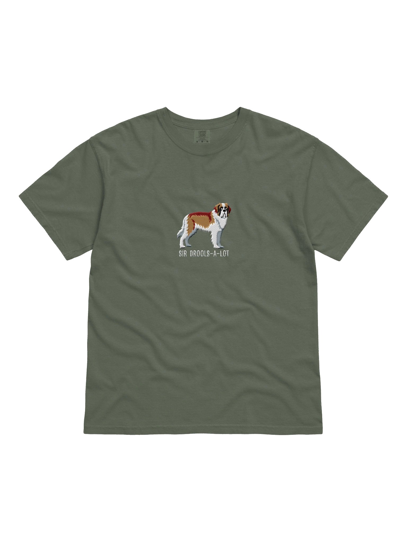 Sir Drools-A-Lot T-Shirt(Embroidered) of a Saint Bernard(Brown & White) product image (4)
