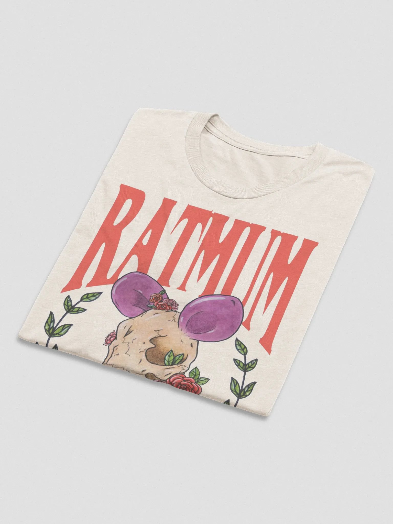 AJA X RAT - Wreathed Skull T-Shirt (Oatmeal) product image (5)