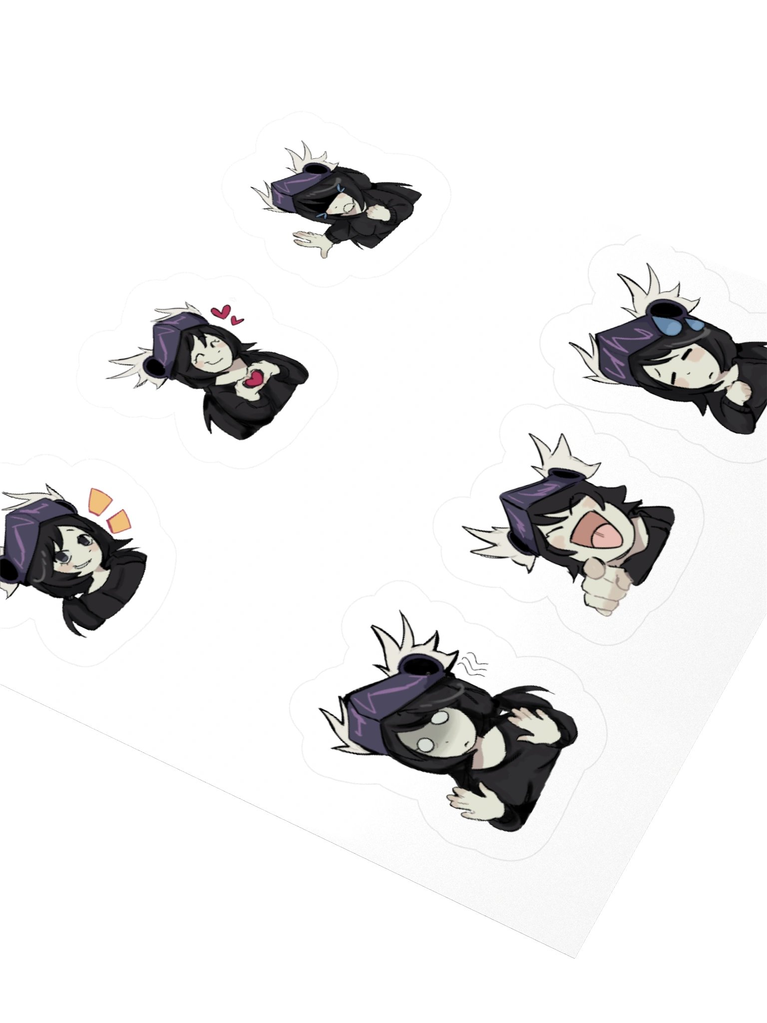 Unozz Emoticon Mood Pack - Funny Cartoon Aesthetic Stickers (6 Pack) product image (3)