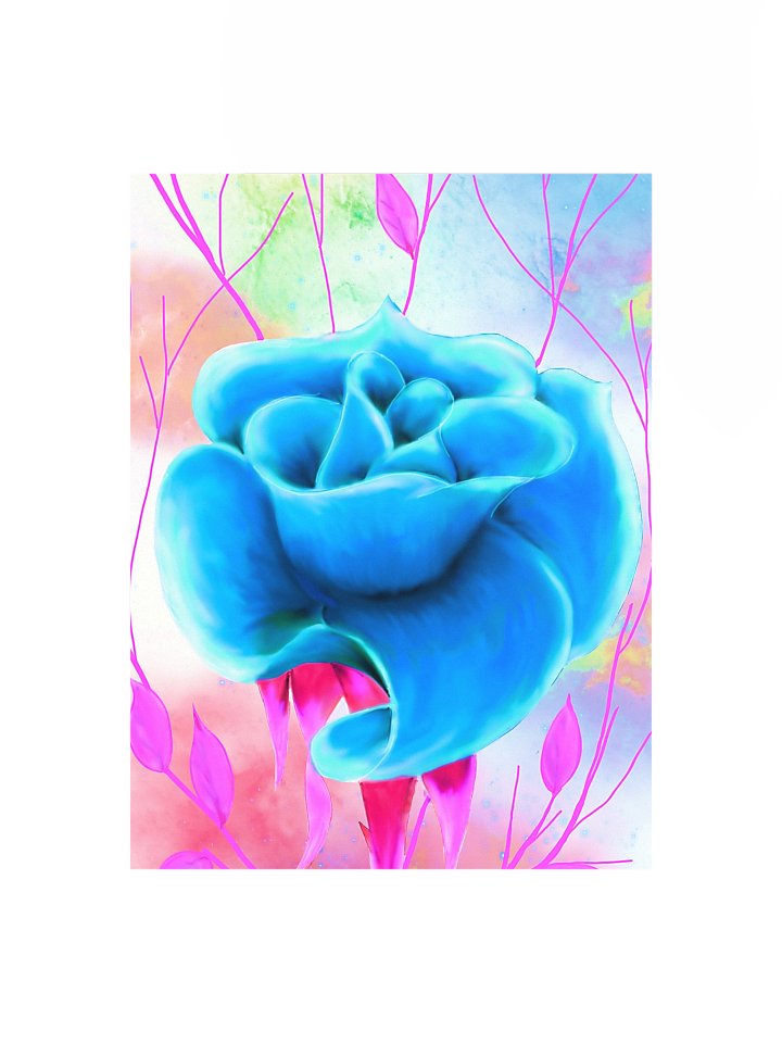 Blue Rose - Vibrant Matte Poster Print product image (1)