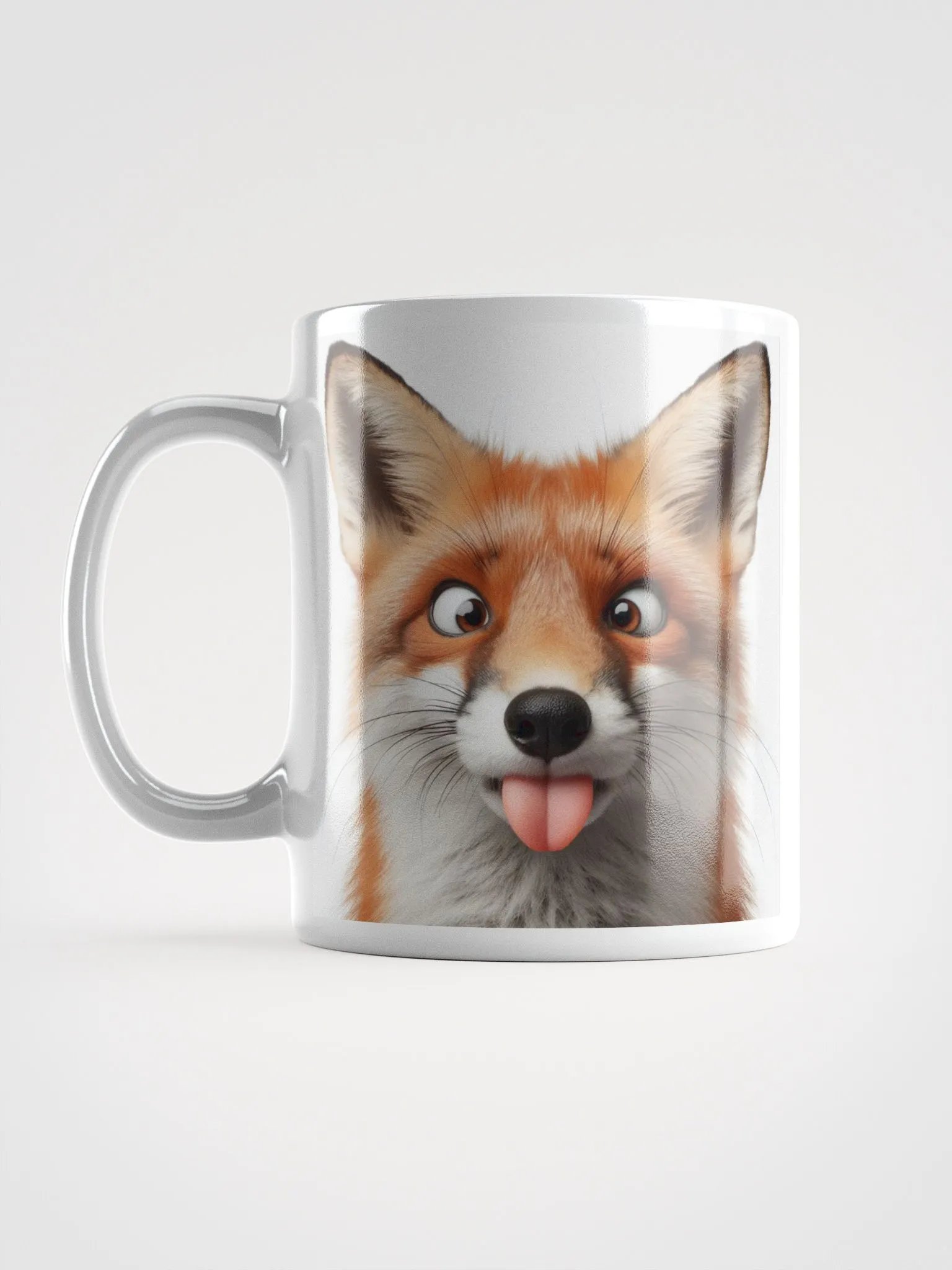 Rude Fox #Humorous Glossy Mug - White product image (6)