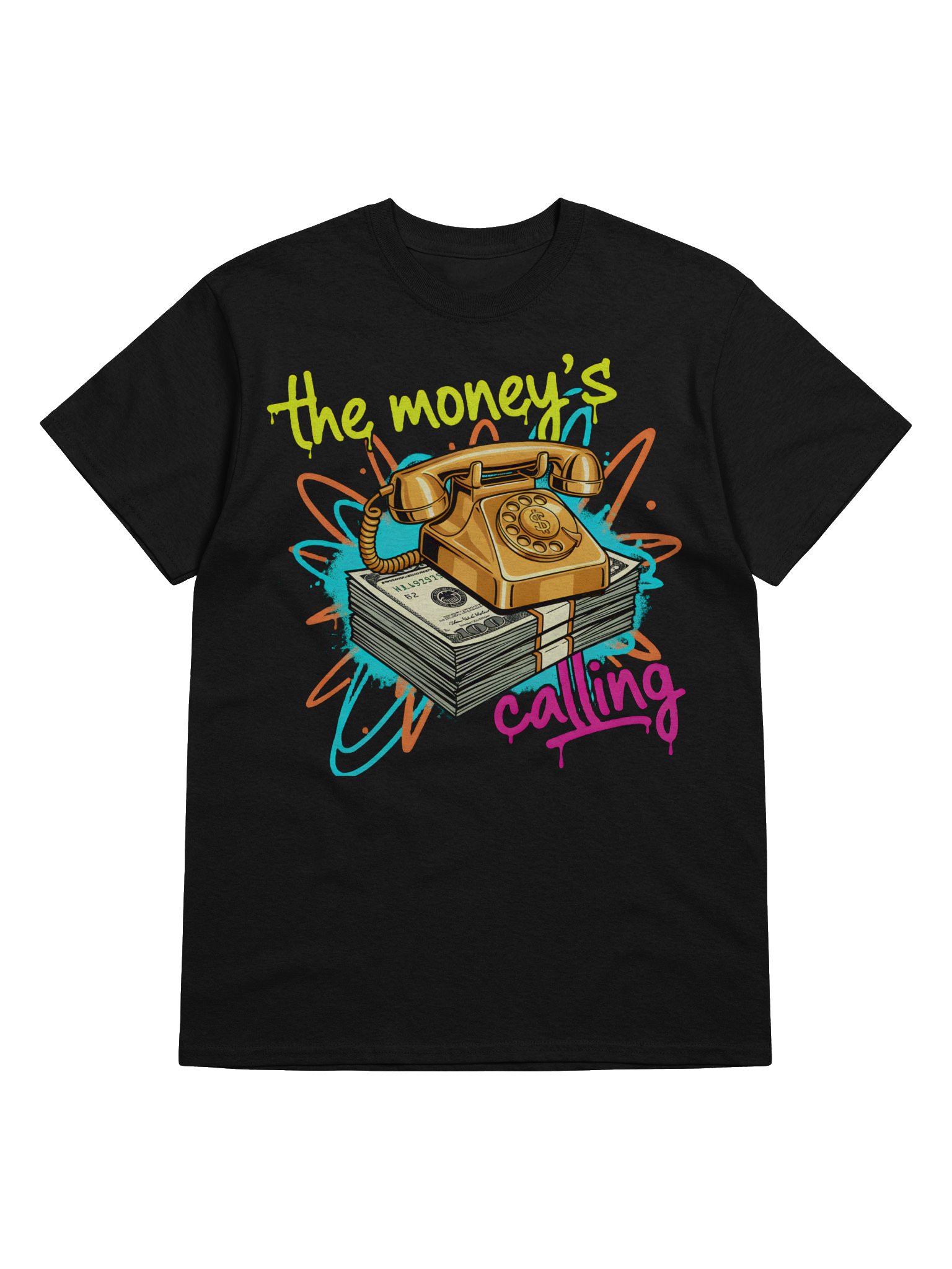 Money's Calling Golden Phone T-Shirt product image (5)
