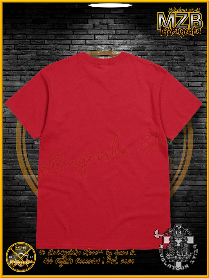 T-Shirt - MzBugeisha™ "Yeshua Jesus Christ King of kings " [V2/red] Faith Based T-Shirt By Anna H. product image (2)