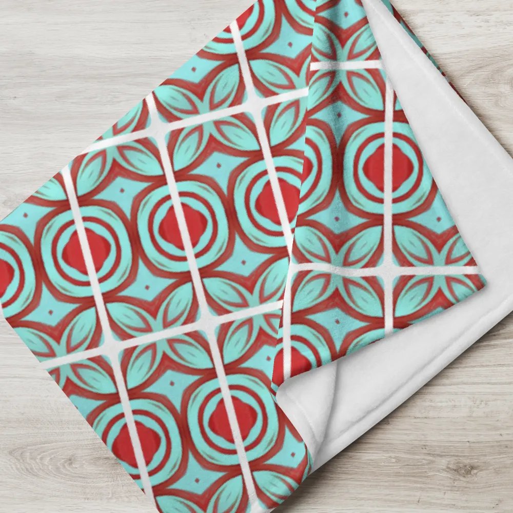 Blue & Red Diagonal Pattern Throw Blanket product image (7)